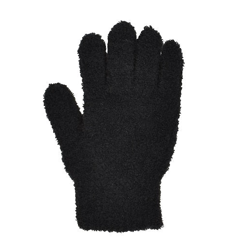 POLYCHENILLE STRETCH GLOVE BLACK
