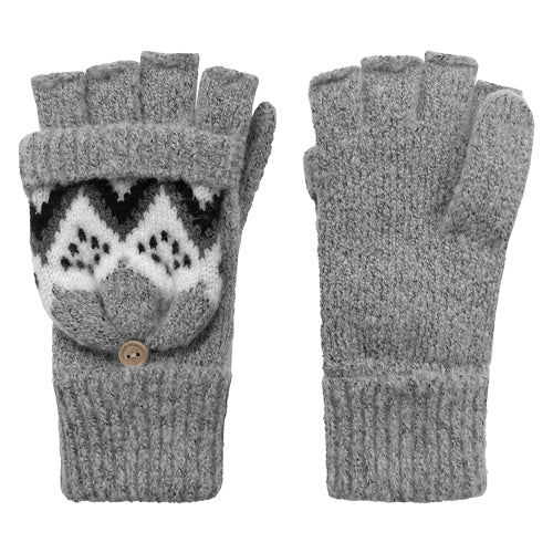 ALPINE BOUCLE GLOVE-MITTEN GREY