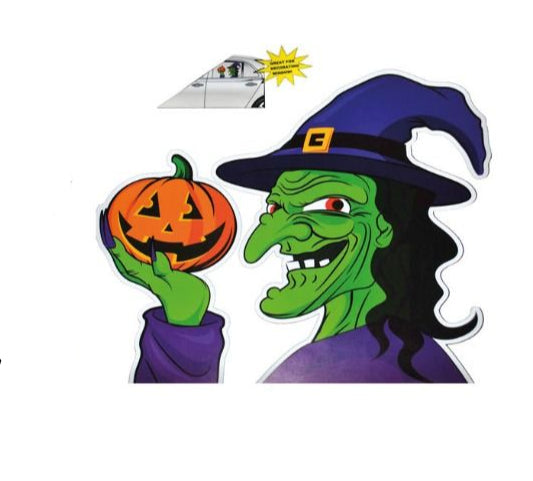 Halloween Window Decals-12" Witch