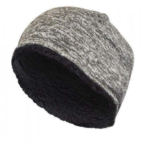 MELANGE FLEECE BEANIE, PLUSH LINED
