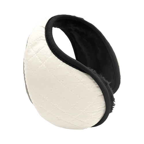 LADIES QUILTED BACK-WRAP EAR WARMER WHITE