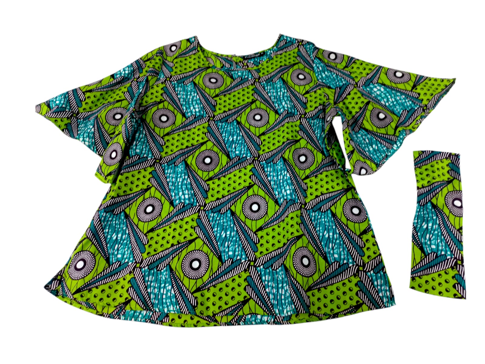 Camisa Dama Verde-Turquesa (Etnia Negra)