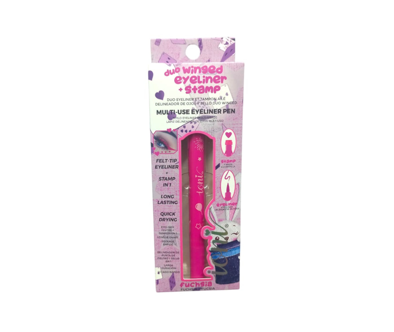 Duo Winged Eyeliner + Stamp - Fuchsia