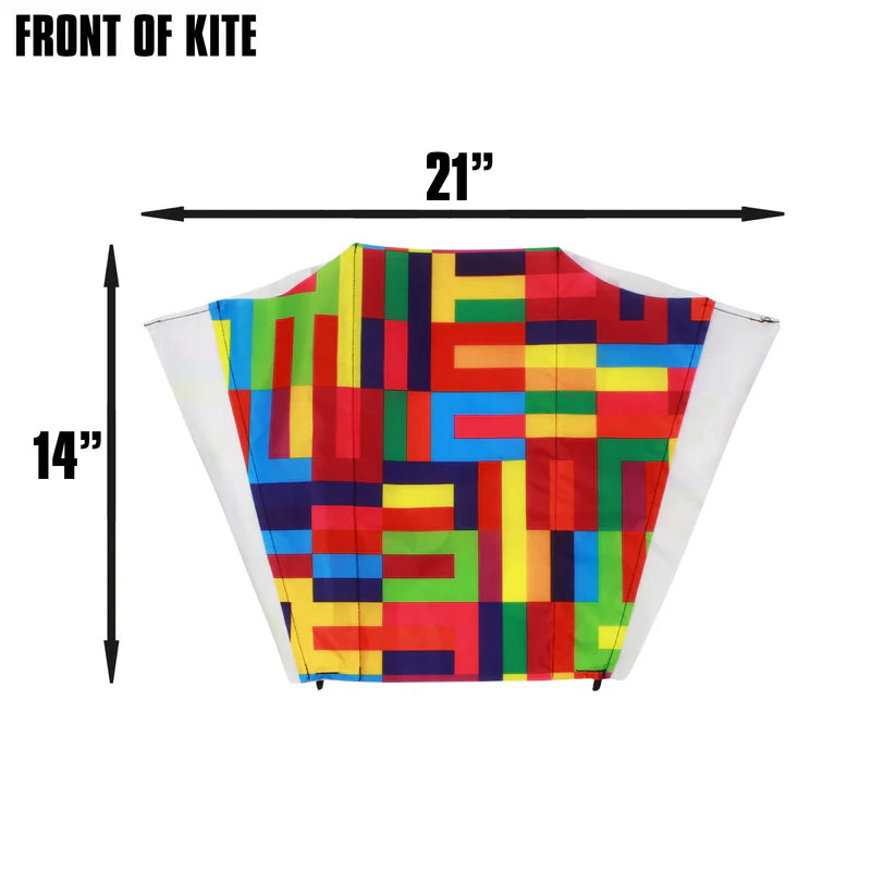 X Kites Pocket Kite Abstract Nylon Kite, 21 Inches Wide