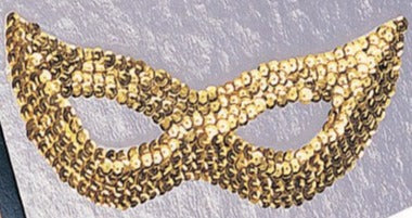 Sequin swallow mask Gold