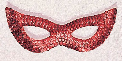 Sequin swallow mask Red