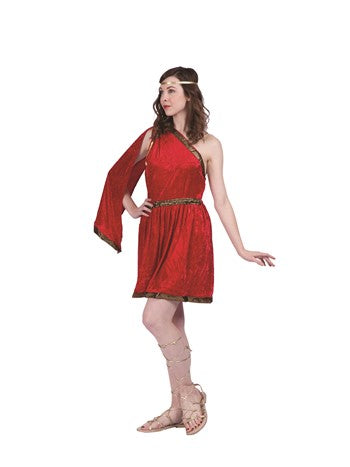 Roman Toga adult female costume (short skirt) Red