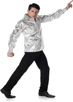 Silver 70S Disco Shirt