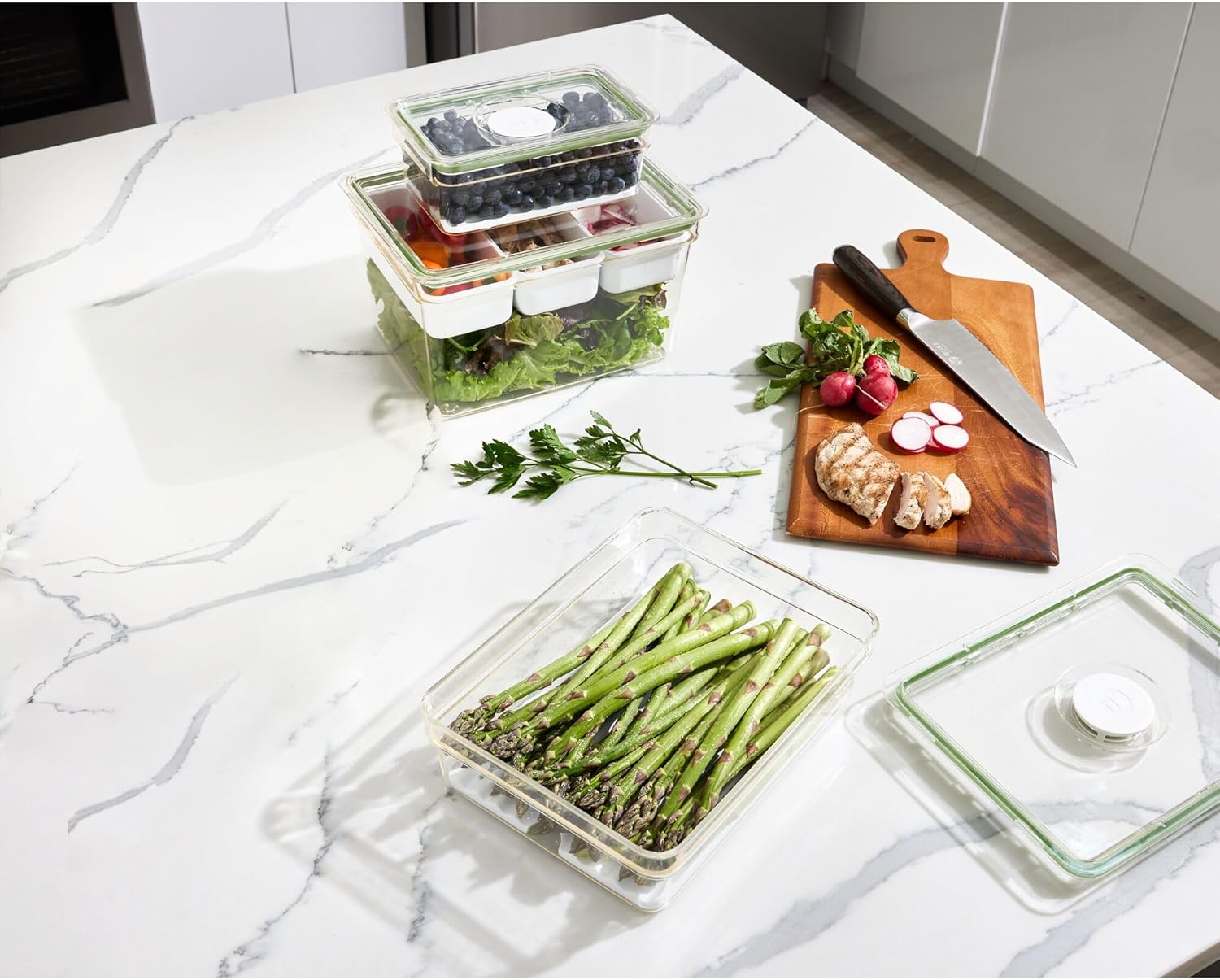 iD Fresh Medium Short Produce Bin with Insert Tray