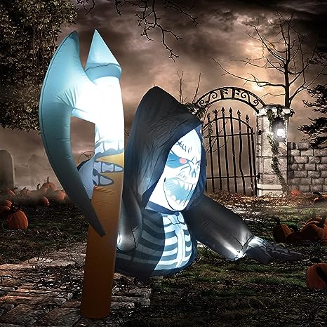 7 FT Long Inflatable Skeleton Ghost