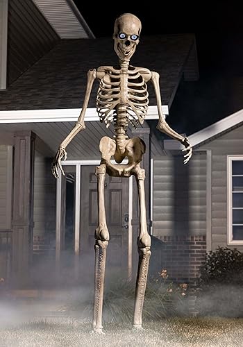8' Towering Skeleton with Projection Eyes