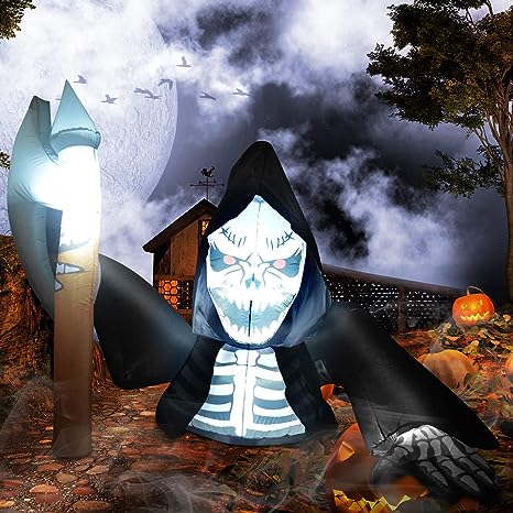 7 FT Long Inflatable Skeleton Ghost