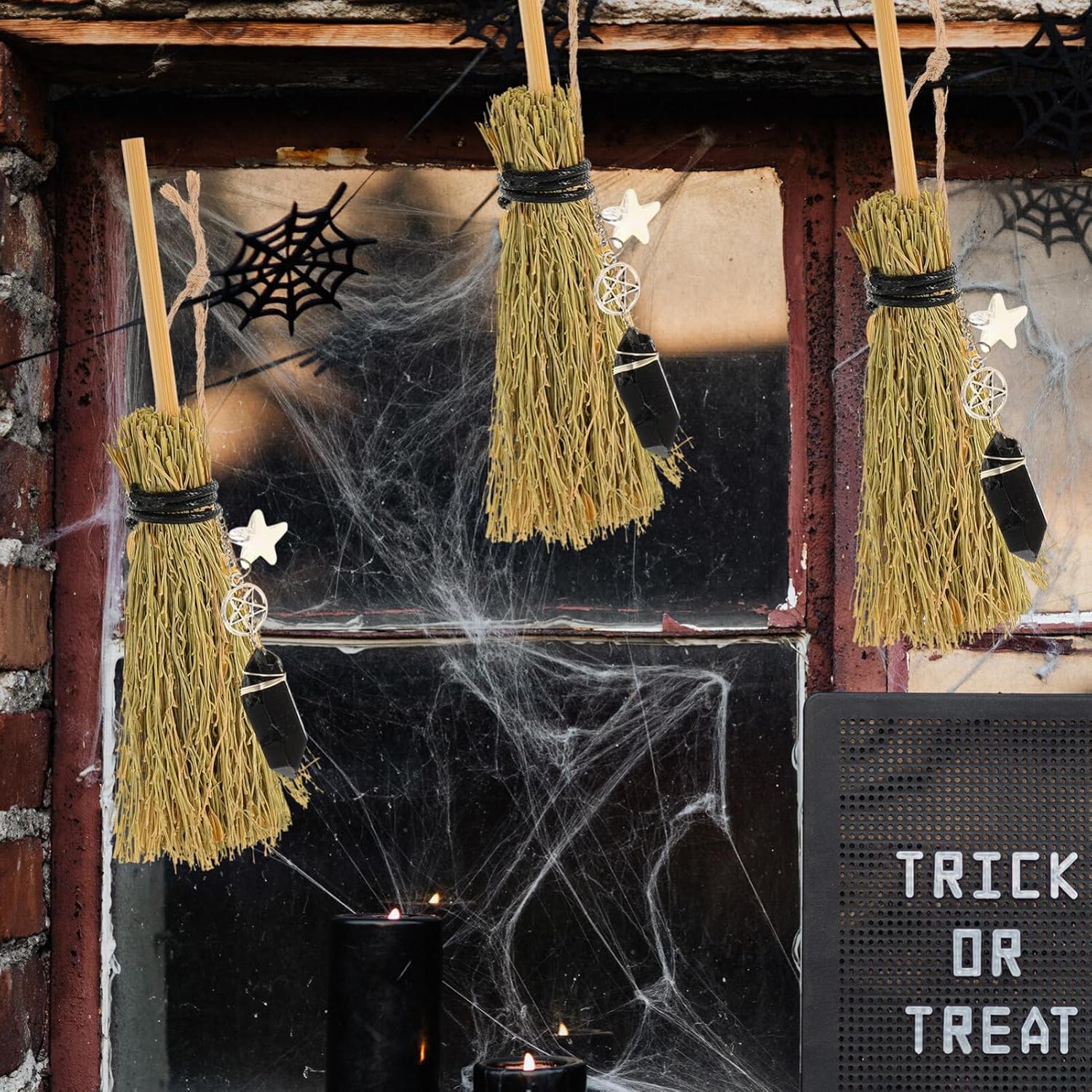 Halloween Tabletop Witch Broom 16"