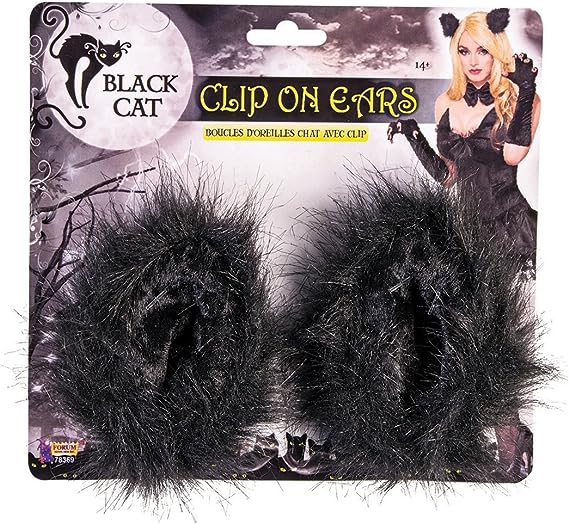 Black Cat Clip On Ears