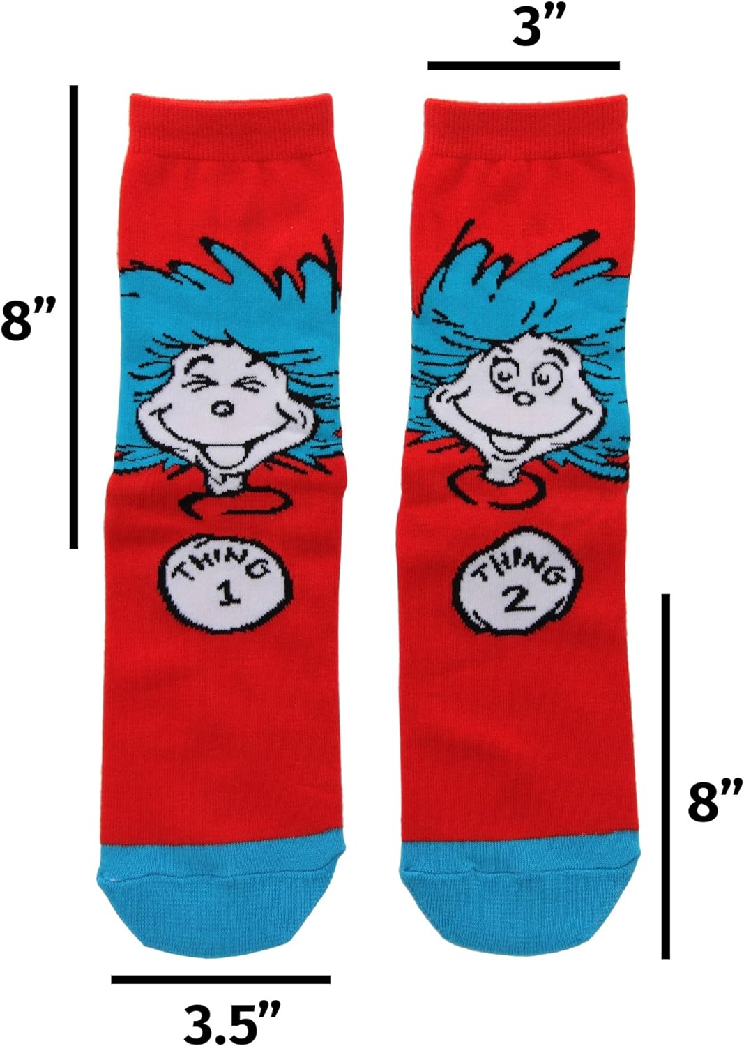 Crew Thing 1 & Thing 2 Socks