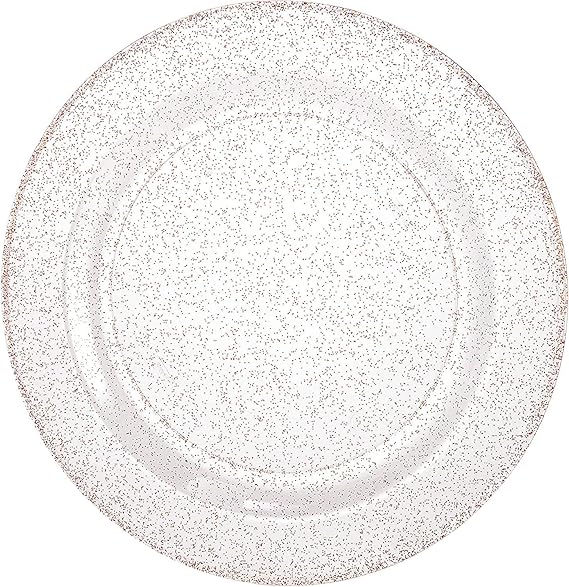 10.25" Plate Glitter Rose Gold