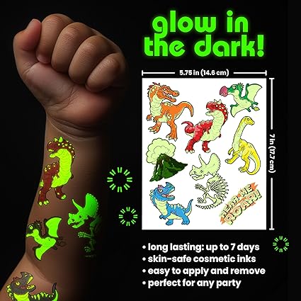 Mighty Dino Temporary Tattoos