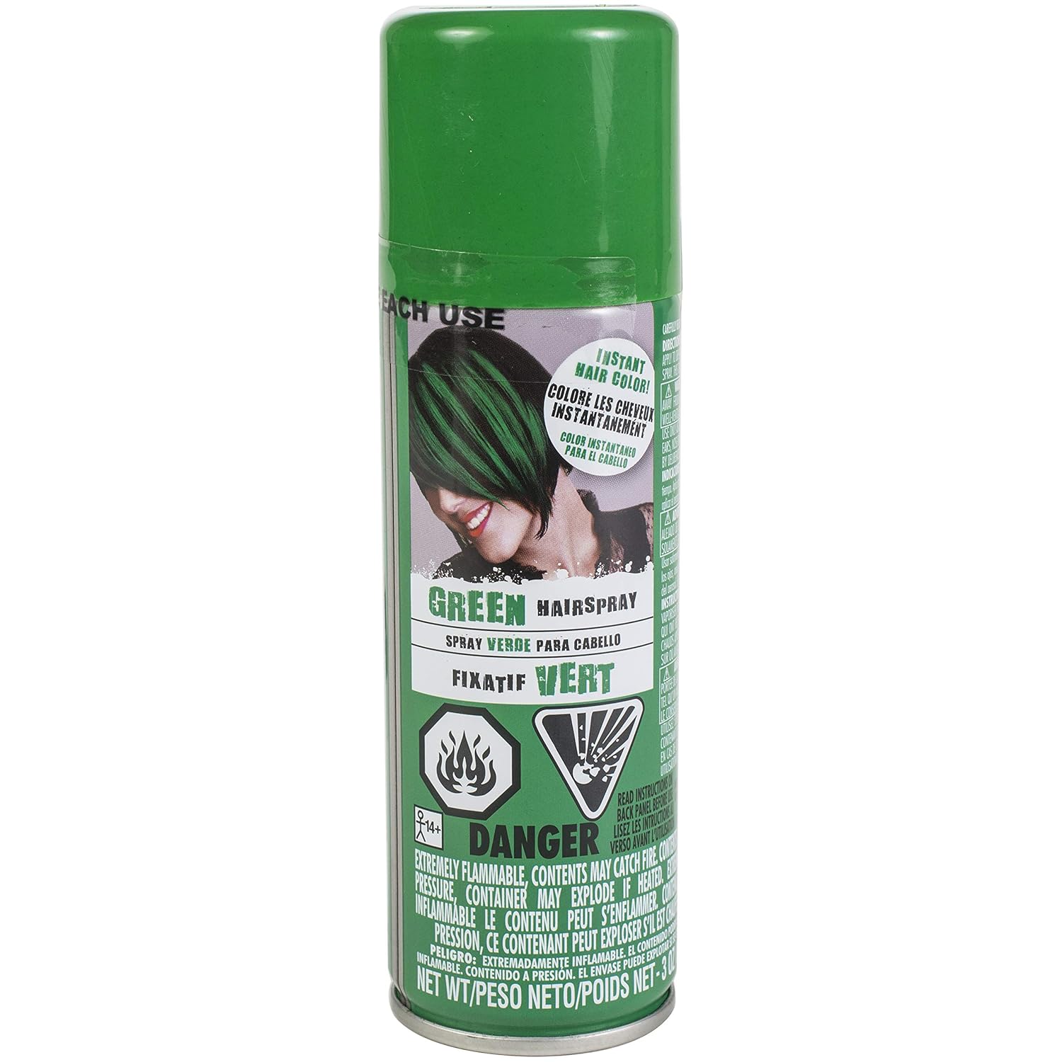 Green 3.0 oz FL Hair Spray