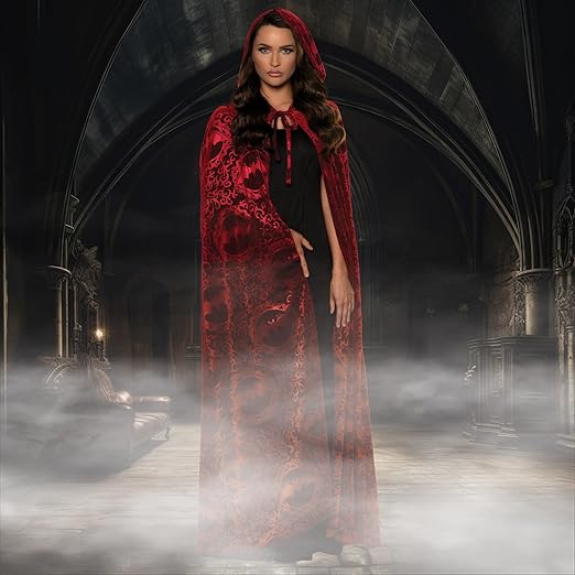 Hooded Vampire Cape Red