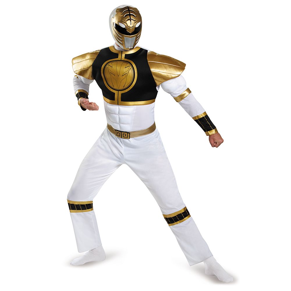 White Ranger Classic Muscle Adult