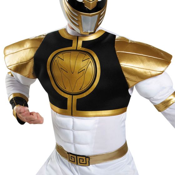 White Ranger Classic Muscle Adult