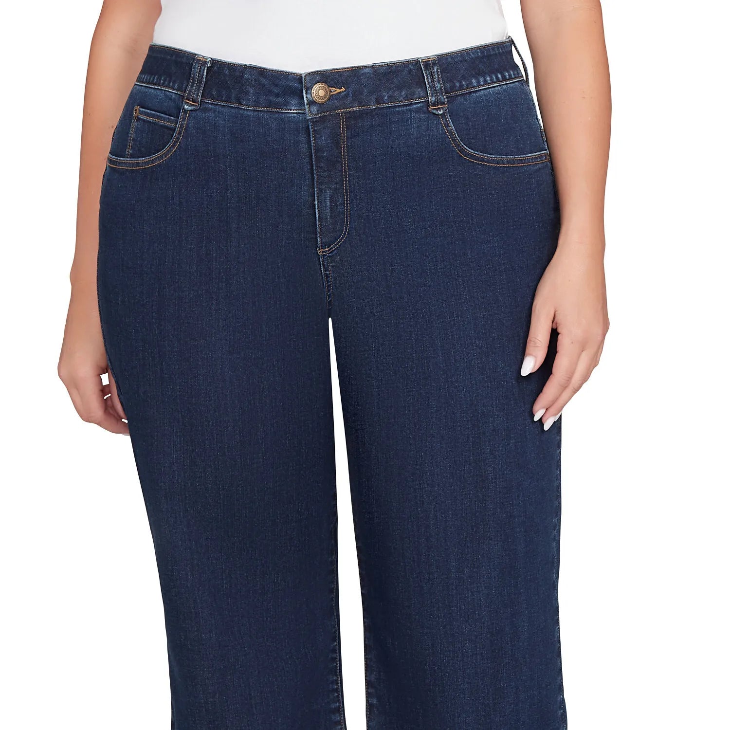 Plus Stovepipe Wide Leg Jeans Dark indigo - Ruby Rd