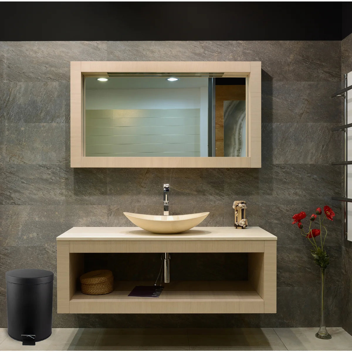 Matte Black- 5Liter Trash Can