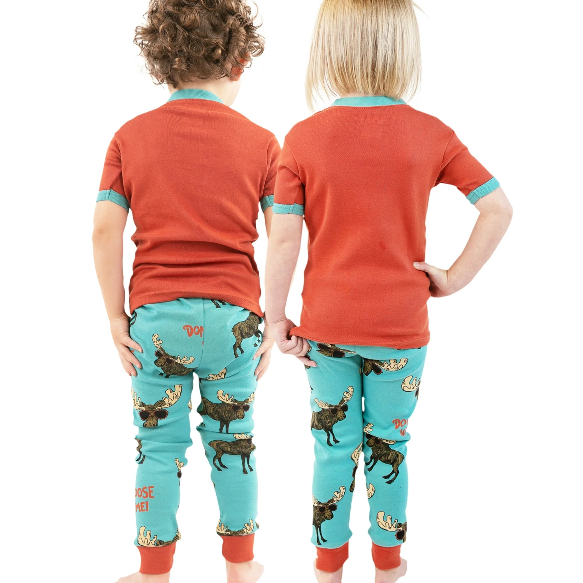 Don't Moose with Me Blue Kid Short Sleeve Set