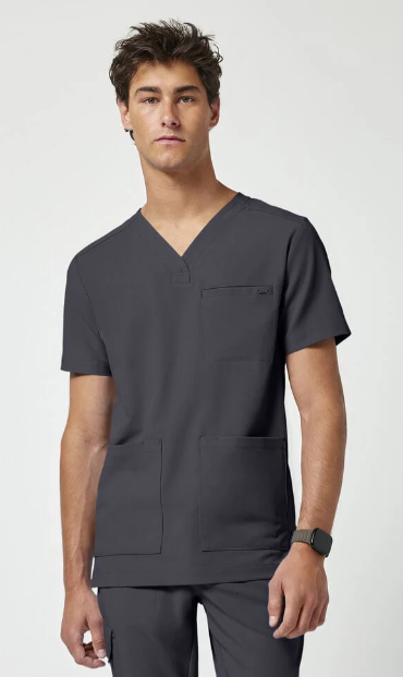 Men's V-Neck Top Pewter