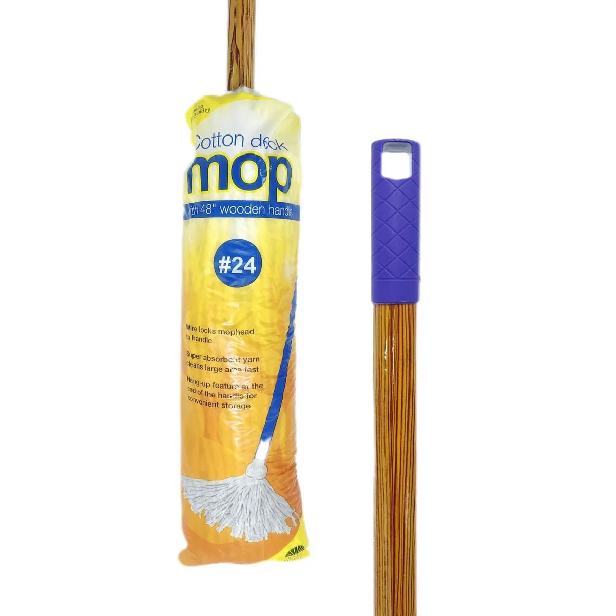 #24 Cotton Mop with Wood Handle