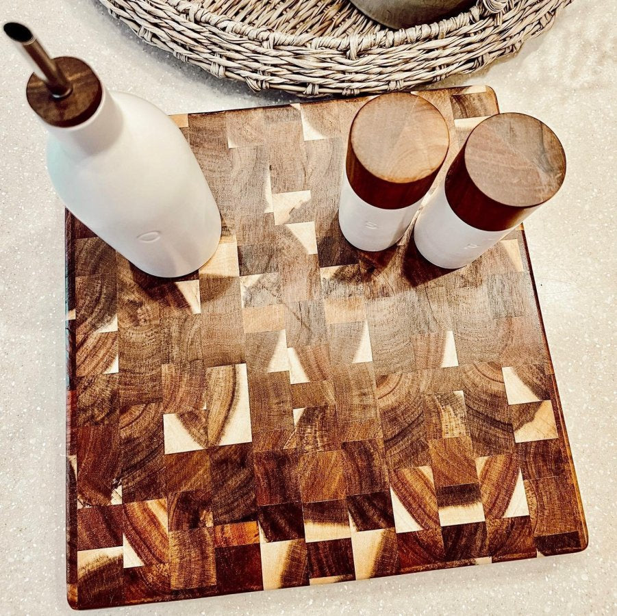 14 x 14 Acacia End Grain