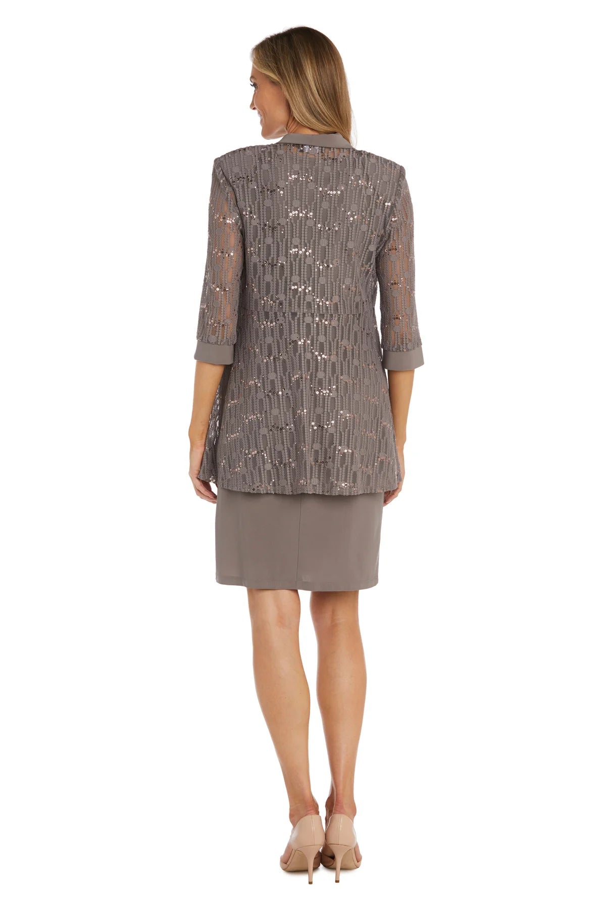 Circle Mesh Patterned Jacket Dress - RM Richards