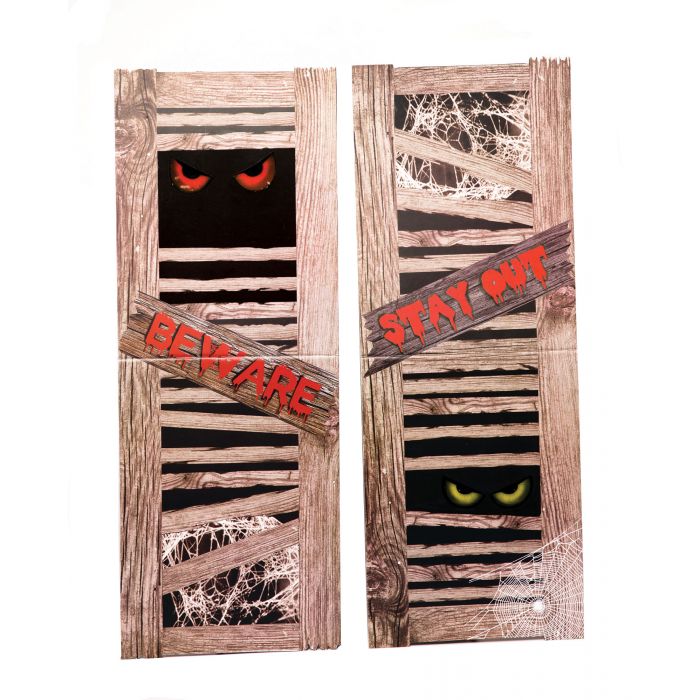 Creepy Shutter Monster 30.75” x 11.5”