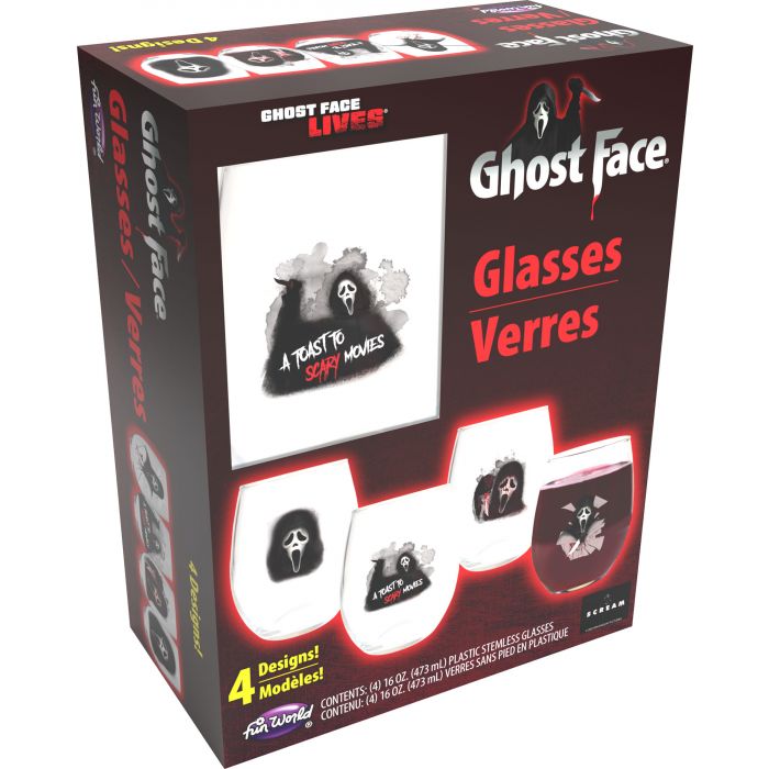 Ghost Face Wine Tumbler Set/4