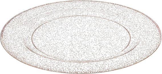 7.5" Plate Glitter Rose Gold