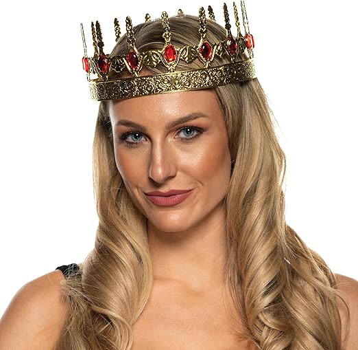 Gold Crown With Green Jewels