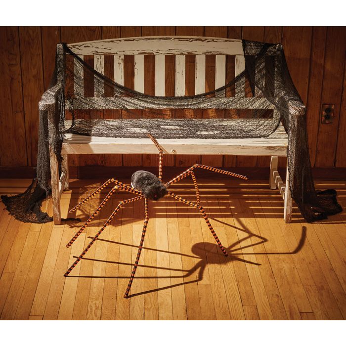 50" Metallic Stripe Spider Orange