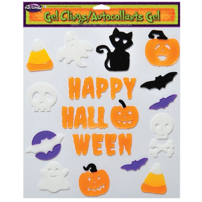 Halloween Window Gel Clings Happy Halloween