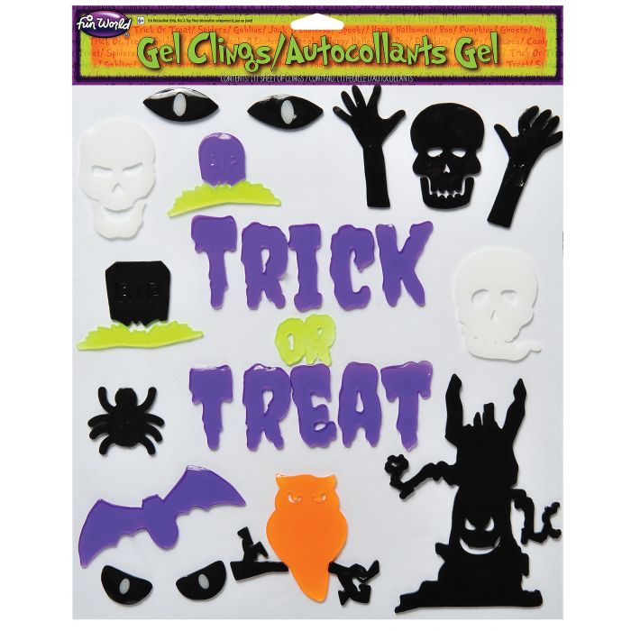 Halloween Window Gel Clings Trick or Treat