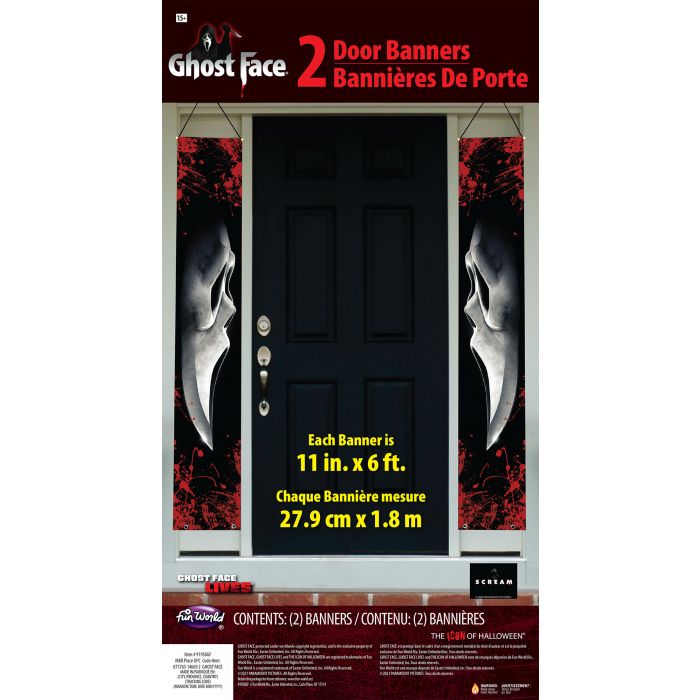 72" Ghost Face Door Banner Set