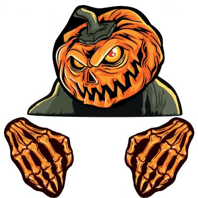 Fence Faces Decor Pumpkin