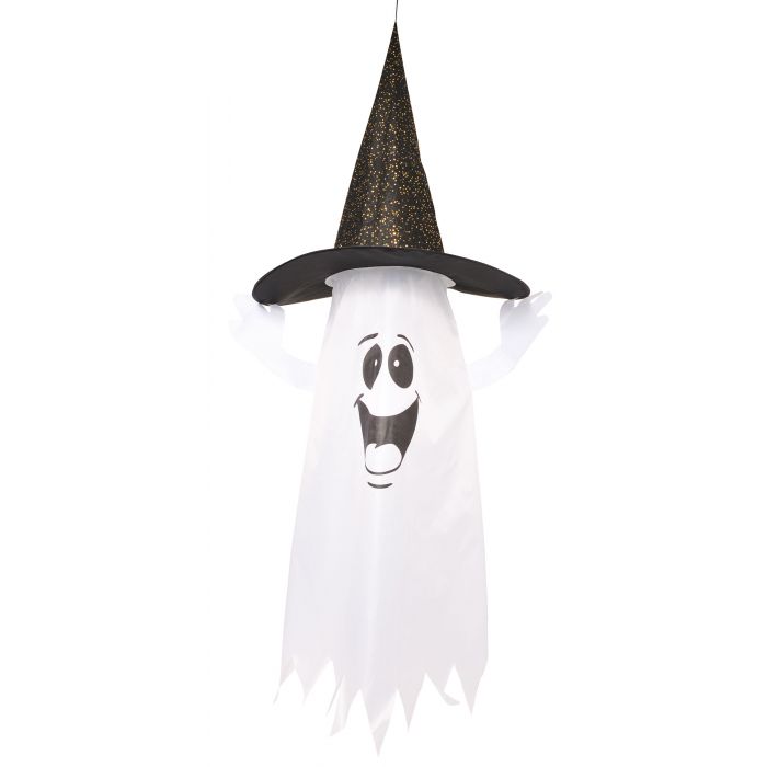 5' Color Change Ghost w/Witch Hat