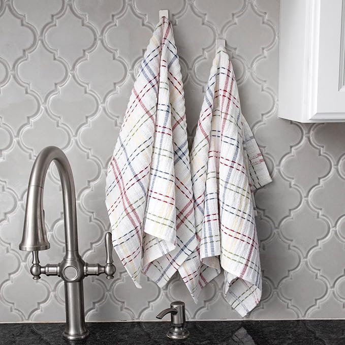 Check Kitchen Towel Paprika 18 x 28