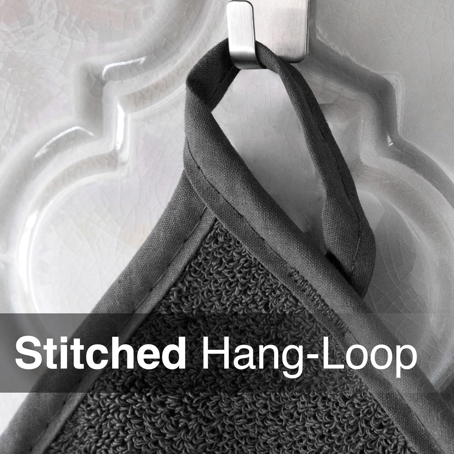 Terry Potholder Graphite 8.25 x 8.5