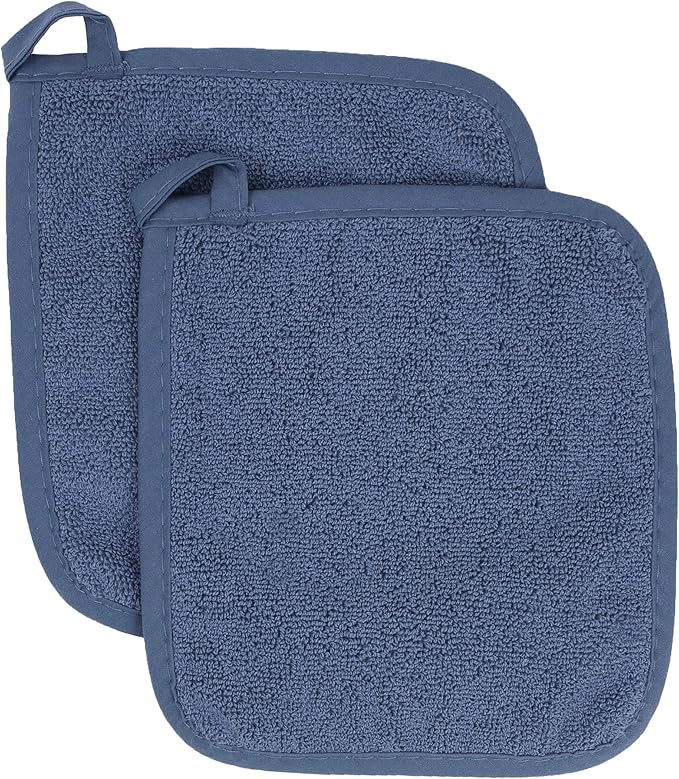 Terry Potholder Federal Blue 8.25 x 8.5