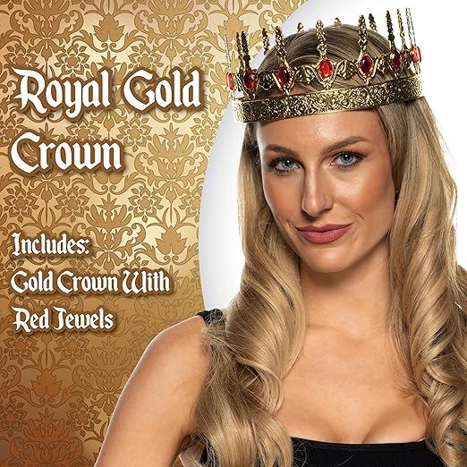 Gold Crown With Green Jewels