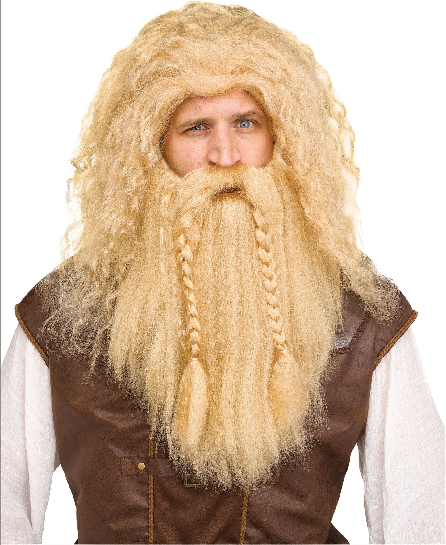 Peluca y Barba Vikinga Rubia