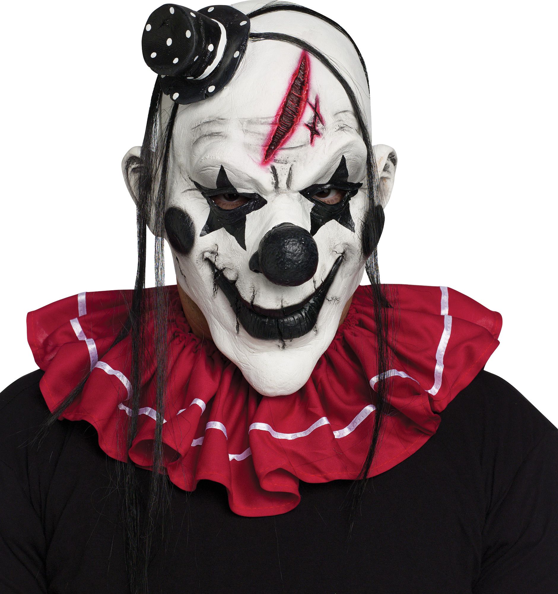 Black/White Horror Clown Mask