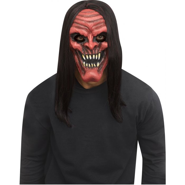 Demon Vampire Mask Red - Black