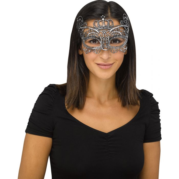Gothic Lace Mask QUEEN SILVER